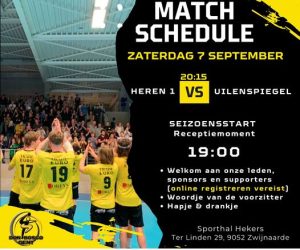 Seizoensstart op 7 september 2024